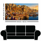 Banaras Riverside Traditional Music Painting for Home Wall Decor