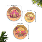 Band Baaja Baarat Shaadi Vibes Premium Wall Plates Painting Set of 3