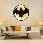Batman Logo LED Wall Art Light for Office and Living Room Wall Decor