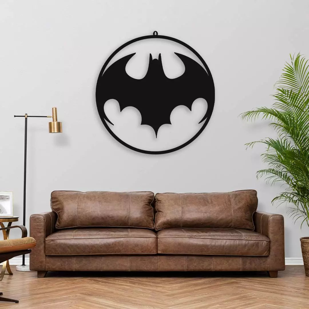 Batman Logo LED Wall Art Light for Office and Living Room Wall Decor