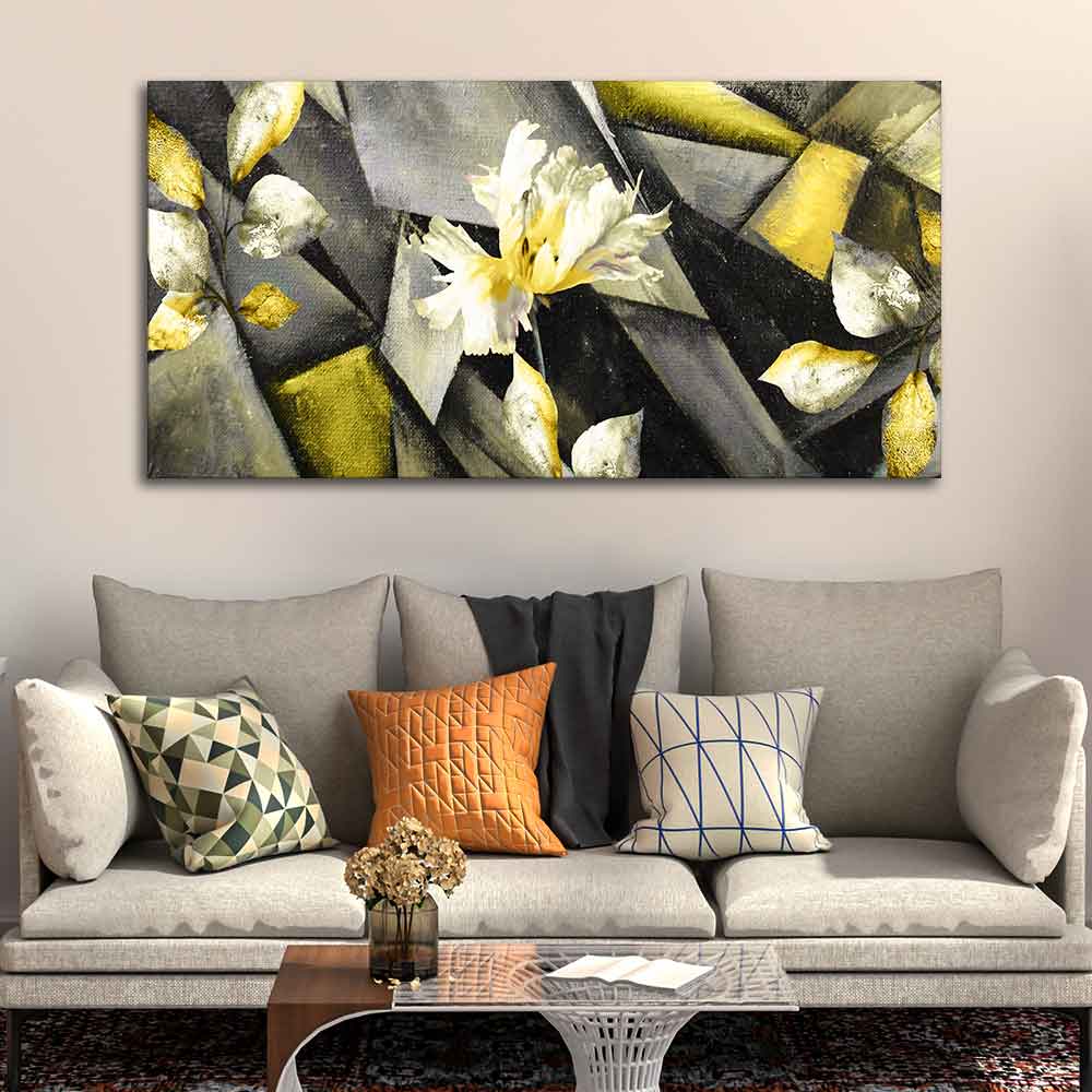 Beautiful Abstract Art Flowers Wall Painting