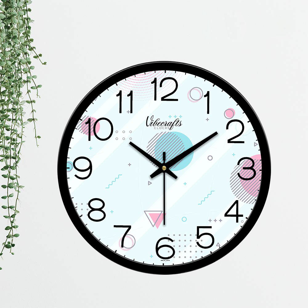 Beautiful Geometric Abstract Print Wall Clock