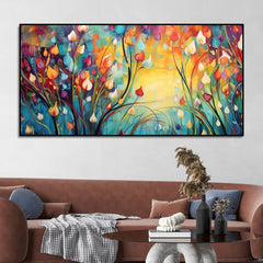 Beautiful Abstract Art of Colorful Flowers Canvas Wall Painting