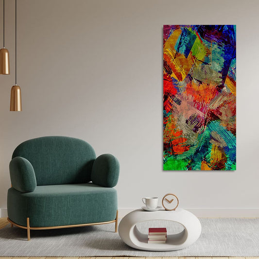 Beautiful Abstract Colorful Textured art Canvas Wall Painting