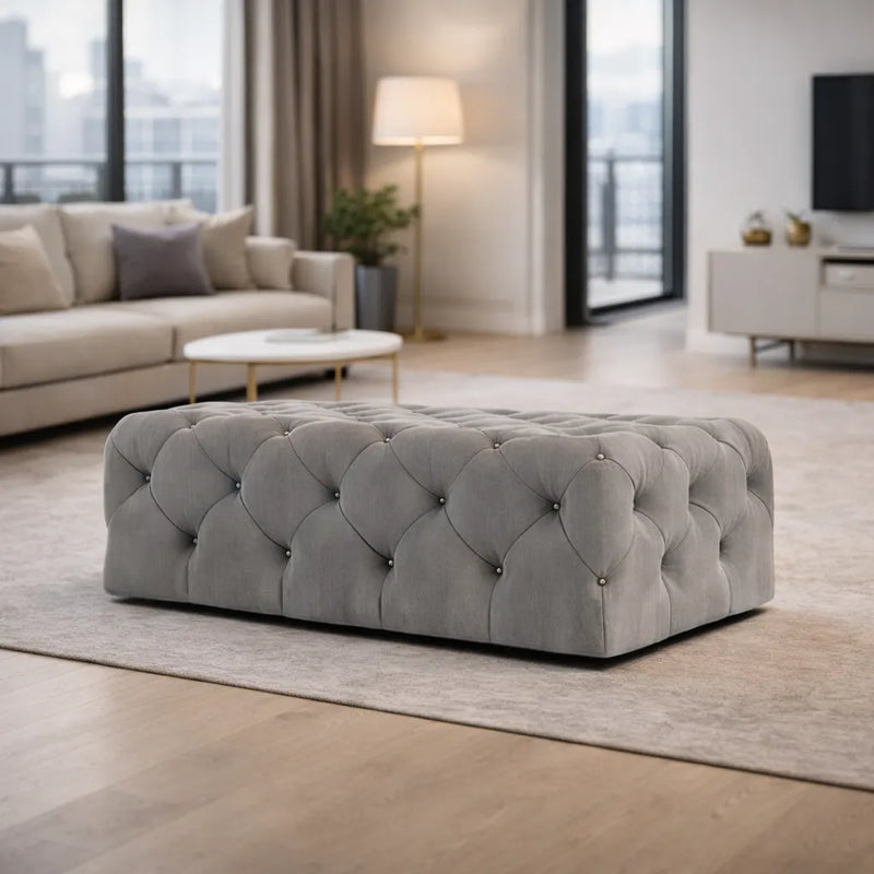 beautiful-artistic-design-tufted-grey-velvet-ottoman