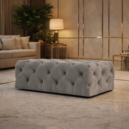 beautiful-artistic-design-tufted-grey-velvet-ottoman