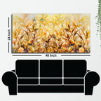 Beautiful Autumn Season with Yellow Leaves Canvas Wall Painting
