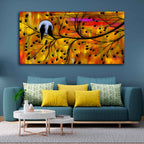 Beautiful Bird Couple on Tree Wall Painting