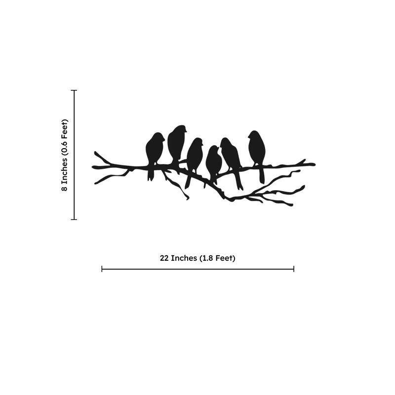 Beautiful Birds on Branch Metal Artwork Wall Decor