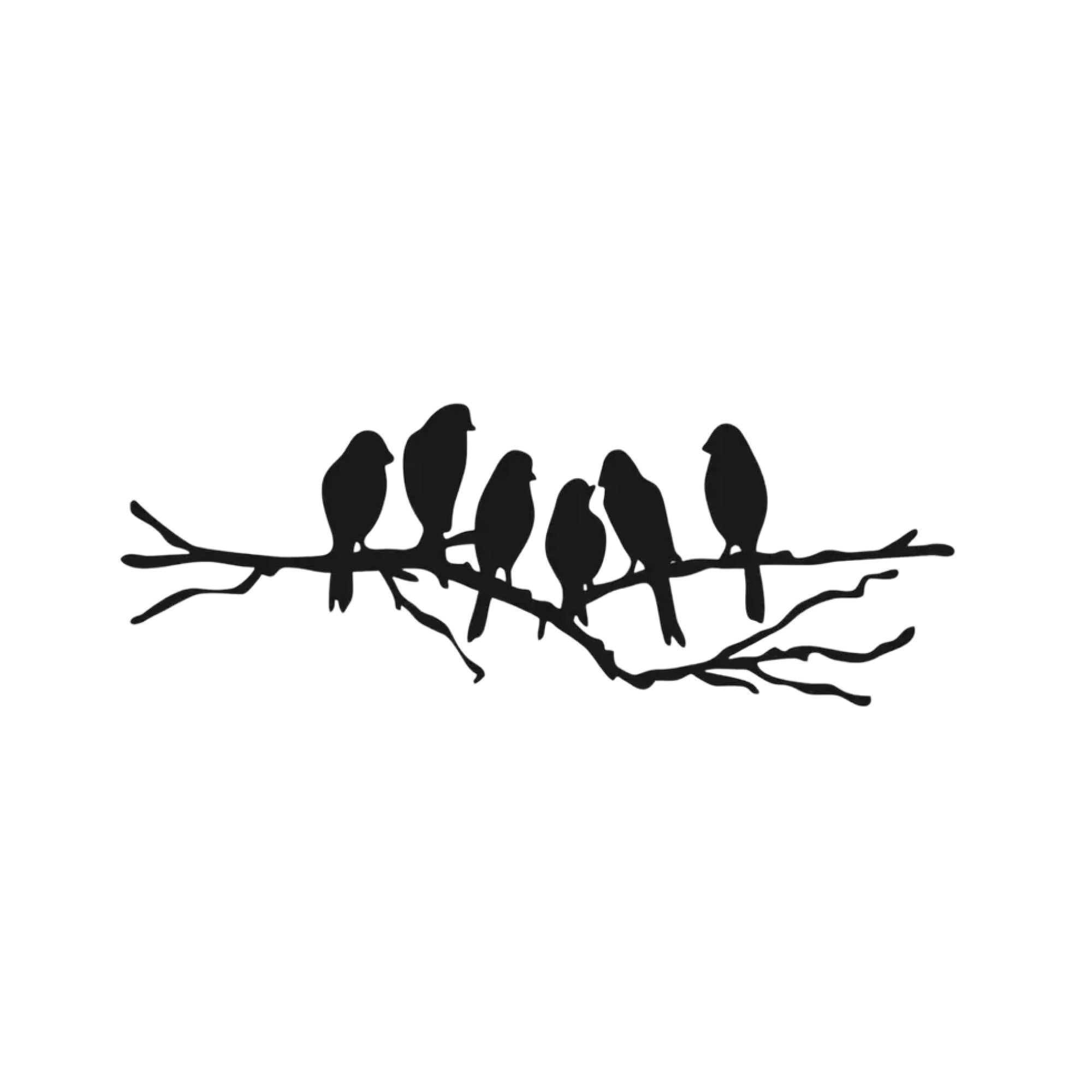 Beautiful Birds on Branch Metal Artwork Wall Decor
