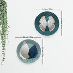 Beautiful Butterfly Ceramic Wall Hanging Plates of Two Pieces