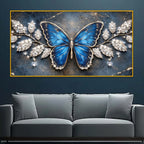 Beautiful Butterfly Crystal Glass Wall Painting