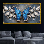 Beautiful Butterfly Crystal Glass Wall Painting