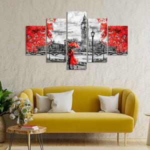 Beautiful City of London Canvas Wall Painting Five Pieces