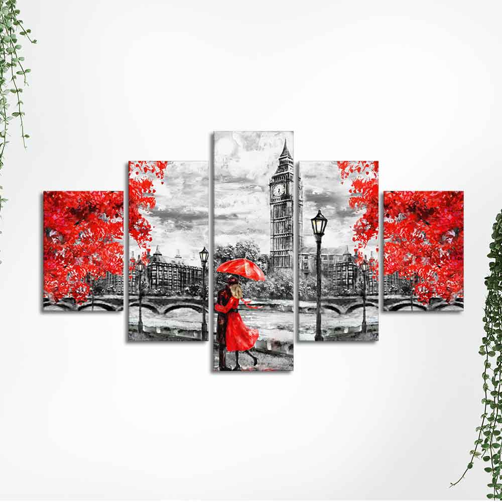 Beautiful City of London Canvas Wall Painting Five Pieces