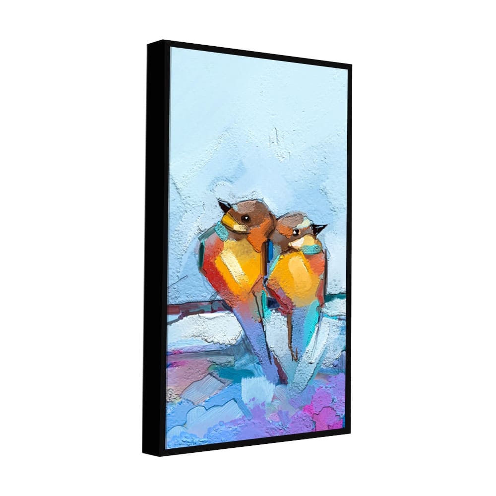 Beautiful Couple Birds Premium Canvas Wall Painting