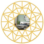 Beautiful Decorative Wooden Mirror with Golden Finish Frame