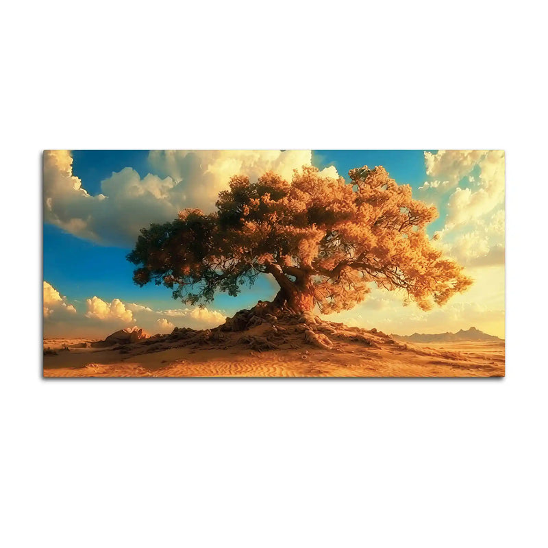 Beautiful Desert Serenity Tree Abstract Canvas Wall Painting
