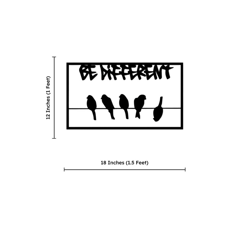 Beautiful Design Be Different Metal Art Office Wall Decor