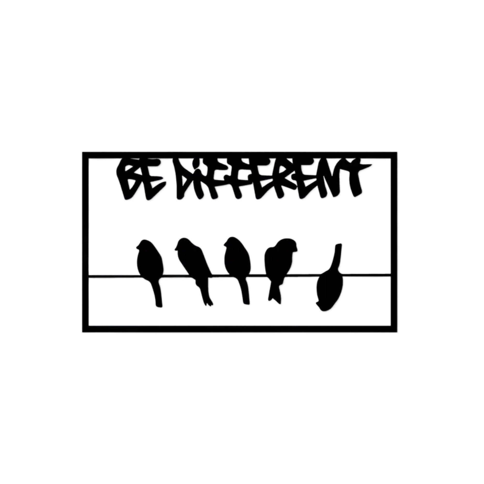 Beautiful Design Be Different Metal Art Office Wall Decor