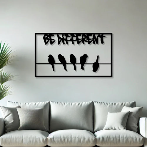 Beautiful Design Be Different Metal Art Office Wall Decor