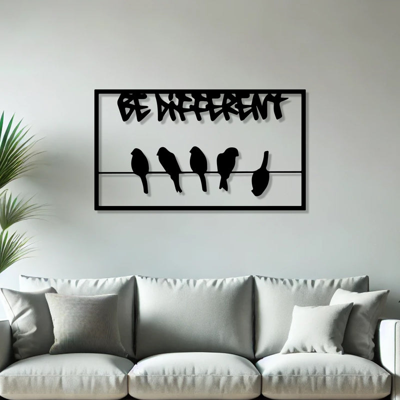 Beautiful Design Be Different Metal Art Office Wall Decor