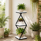 Beautiful Designer White Marble Side Table with Storage Shelf