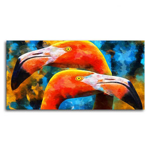 Beautiful Flamingo Couple Wall Painting