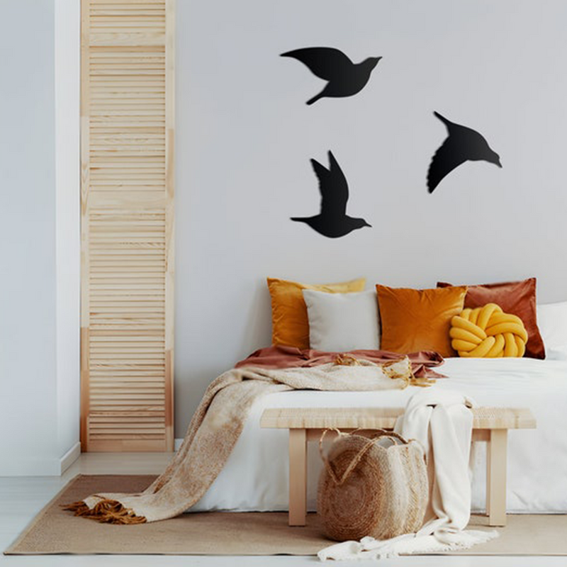 Beautiful Flying Birds Metal Wall Art Modern Decor Artwork