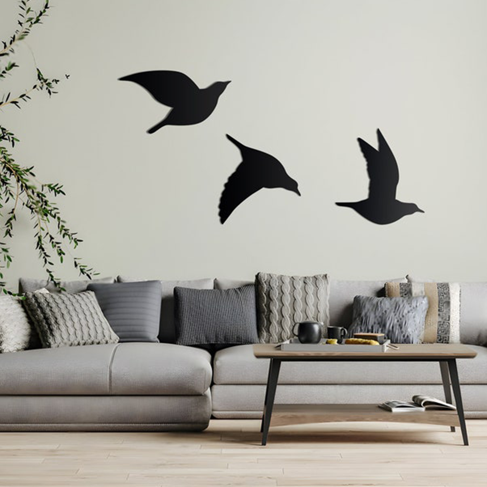 Beautiful Flying Birds Metal Wall Art Modern Decor Artwork
