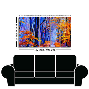 Beautiful Forest Canvas Wall Painting Set of Five