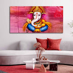 Beautiful Ganesha Abstract Art Canvas Wall Painting