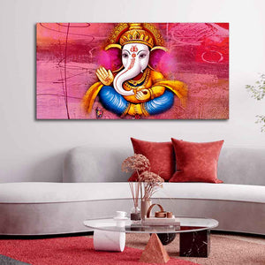 Beautiful Ganesha Abstract Art Canvas Wall Painting