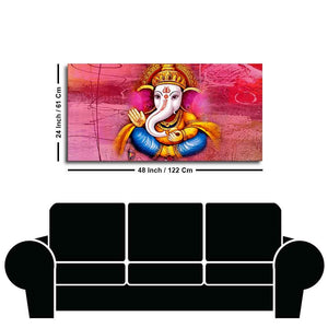 Beautiful Ganesha Abstract Art Canvas Wall Painting