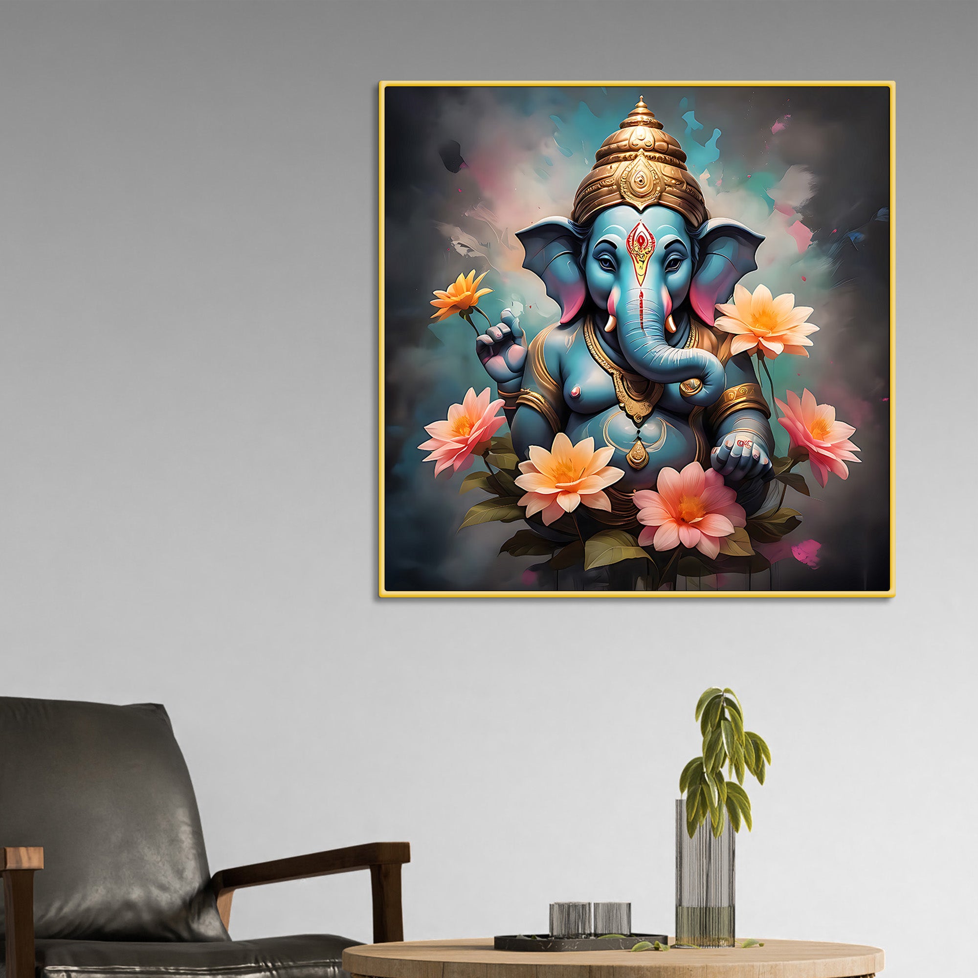  beautiful-ganpati-bappa-wall-art-painting