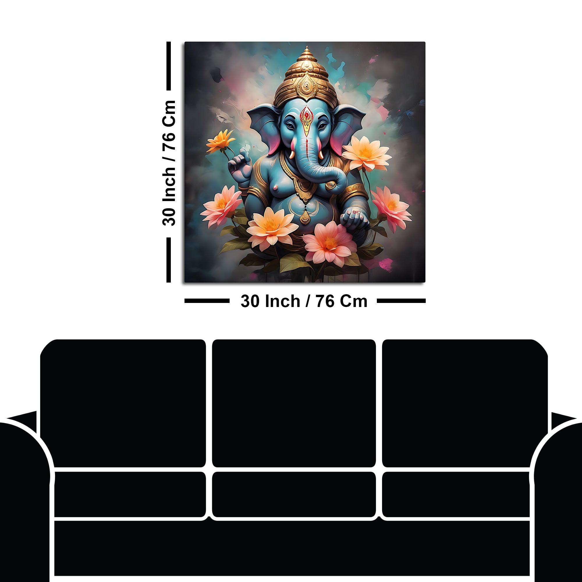 Beautiful Ganpati Bappa Wall Art Painting