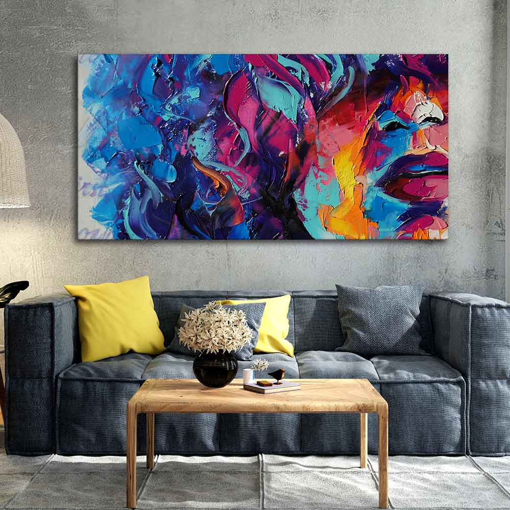 Beautiful Girl Abstract Art wall Painting