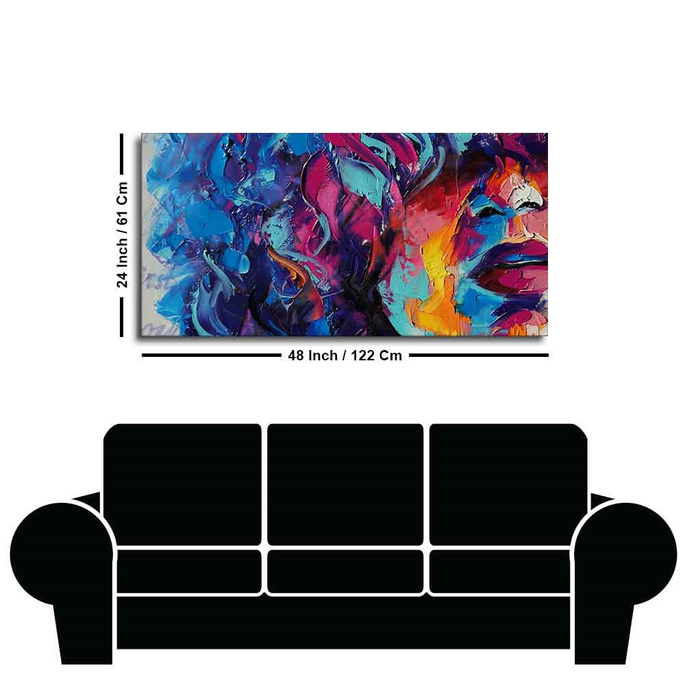 Beautiful Girl Abstract Art wall Painting