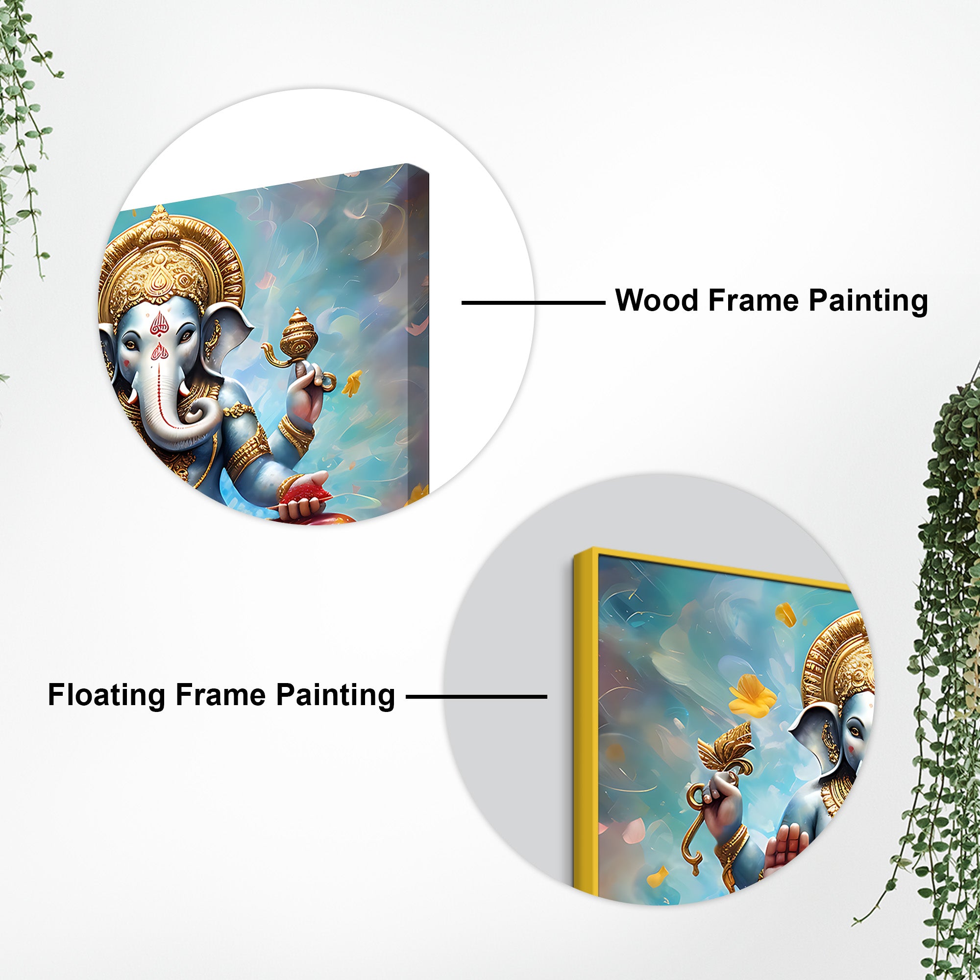 Beautiful God Ganesha Wall Painting