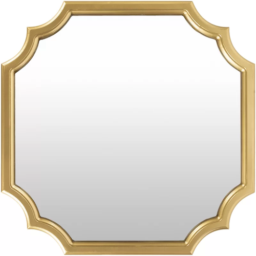 Beautiful Golden Artistic Designer Wooden Framed Wall Mirror