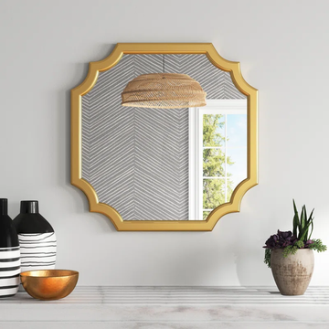 Beautiful Golden Artistic Designer Metal Framed Finish Wall Mirror