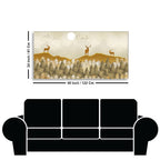 Beautiful Golden Deers Premium Canvas Wall Painting