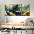 3-Piece Golden Wall Art