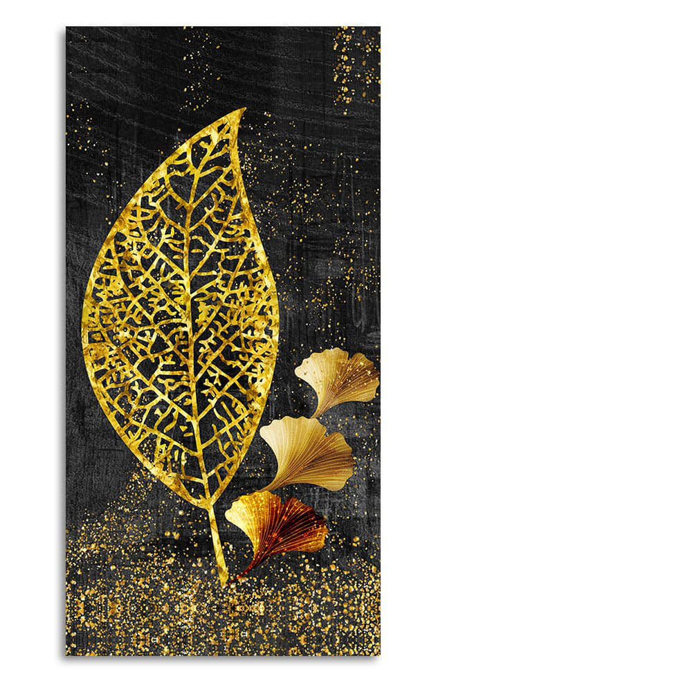 Beautiful Golden Ginkgo Leaf Canvas Wall Painting