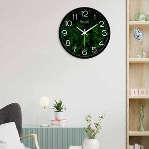 Beautiful Green Leafs Designer Wall Clock