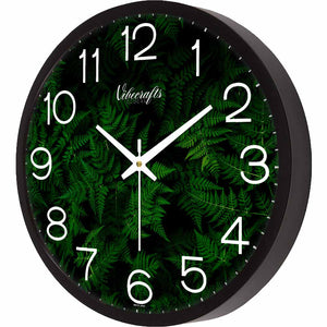 Beautiful Green Leafs Designer Wall Clock