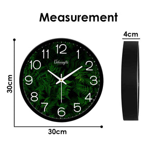 Beautiful Green Leafs Designer Wall Clock