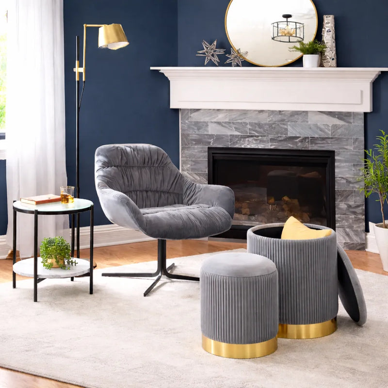 beautiful-grey-color-velvet-round-storage-ottoman-with-storage-set-of-2