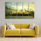 Kerala Boat Wall Painting 5 Pieces