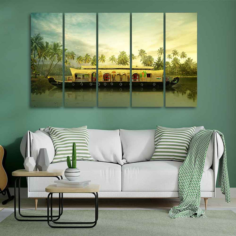 Kerala Boat Wall Painting